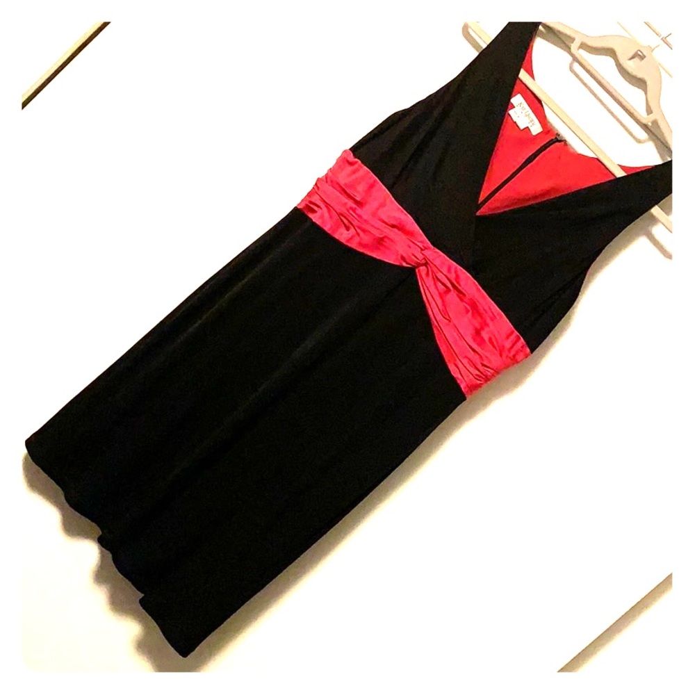 Kay Unger black/fuchsia cocktail dress Sz 16